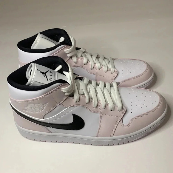 Women’s Air Jordan 1 Mid Barely Rose Violet Sneakers - Picture 2 of 8